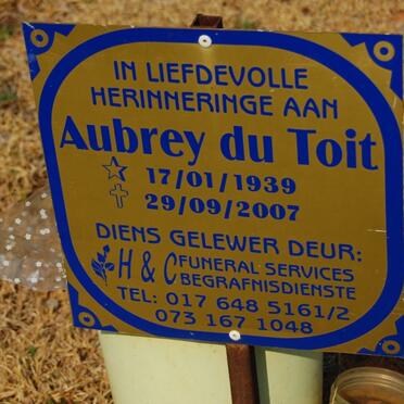 TOIT Aubrey, du 1939-2007