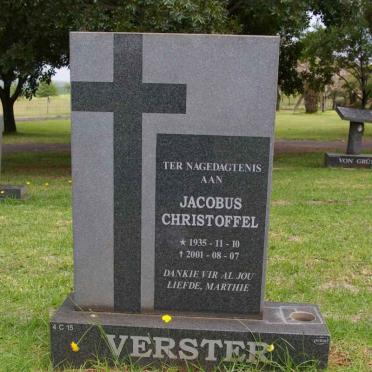 VERSTER Jacobus Christoffel 1935-2001