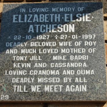 ATCHESON Elizabeth 1927-1997