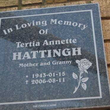 HATTINGH Tertia Annette 1943-2006