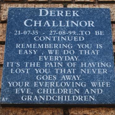 CHALLINOR Derek 1935-1999