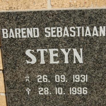 STEYN Barend Sebastiaan 1931-1996