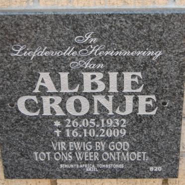CRONJE Albie 1932-2009