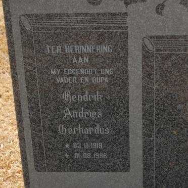 ? Hendrik Andries Gerhardus 1919-1996