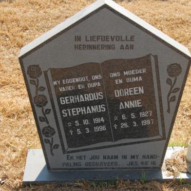 ? Gerhardus Stephanus 1914-1996 &amp; Doreen Annie 1927-1997