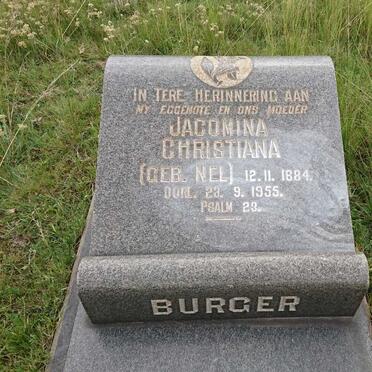BURGER Jacomina Christiana nee NEL 1884-1955