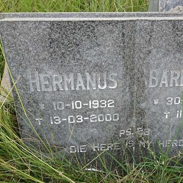 BRITS Hermanus 1932-2000 &amp; Barbara J. 1935-1952