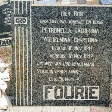 FOURIE Petronella Catherina Wilhelmina Christina 1941-1952