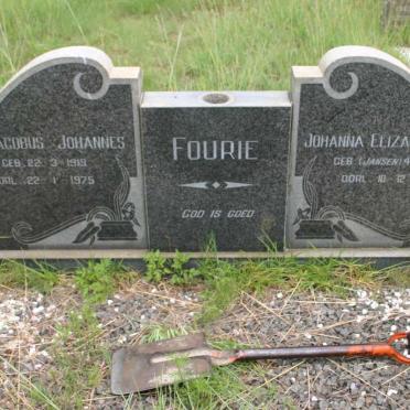 FOURIE Jacobus Johannes 1919-1975 &amp; Johanna Elizabeth JANSEN 1919-1979