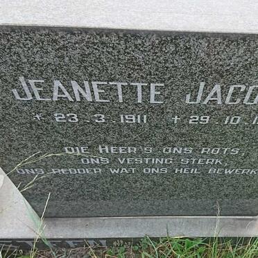 HUYSSTEEN Jeanette Jacoba, van 1911-1991