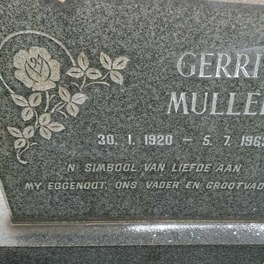 MULLER Gerrit 1920-1969