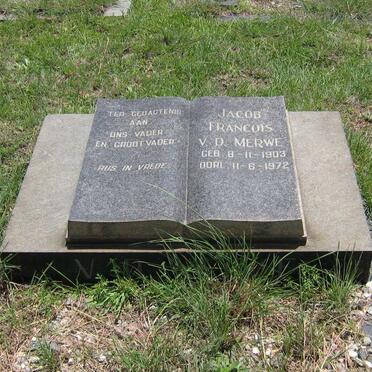 MERWE Jacob Francois, v.d. 1903-1972