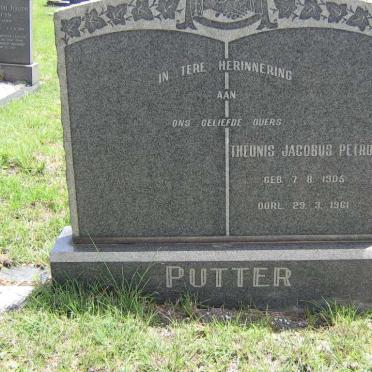 PUTTER Theunis Jacobus Petrus 1905-1961