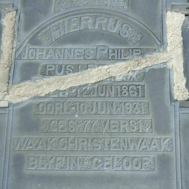 ROUX Johannes Philippus, le 1861-1931