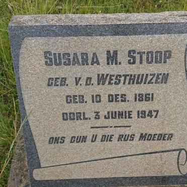 STOOP Susara M. nee V.D. WESTHUIZEN 1861-1947
