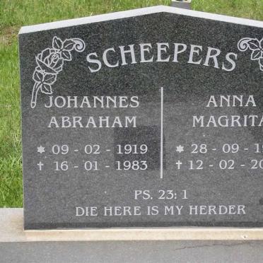 SCHEEPERS Johannes Abraham 1919-1983 &amp; Anna Magrita 1918-2004