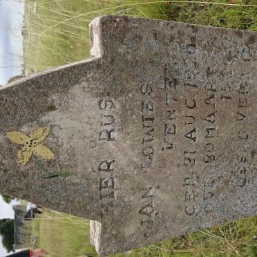 VENTER Jan Lowies 1920-1923