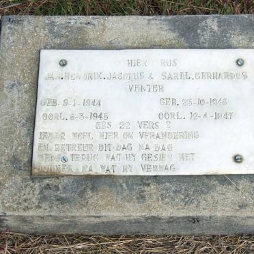 VENTER Jan Hendrik Jacobus 1944-1945 :: VENTER Sarel Gerhardus 1946-1947