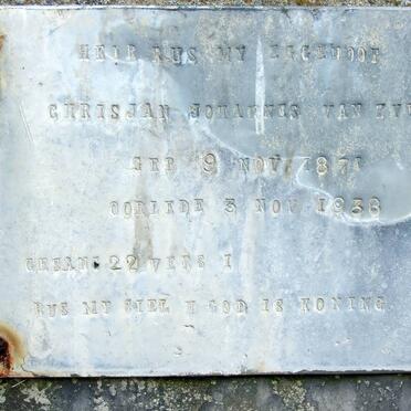 ZYL Chrisjan Johannes, van 1871-1938