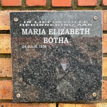 BOTHA Maria Elizabeth 1958-