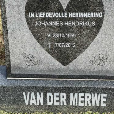 MERWE Johannes Hendrikus, van der 1959-2012