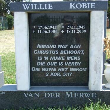 MERWE Willie, van der 1943-2006 &amp; Kobie 1945-2009