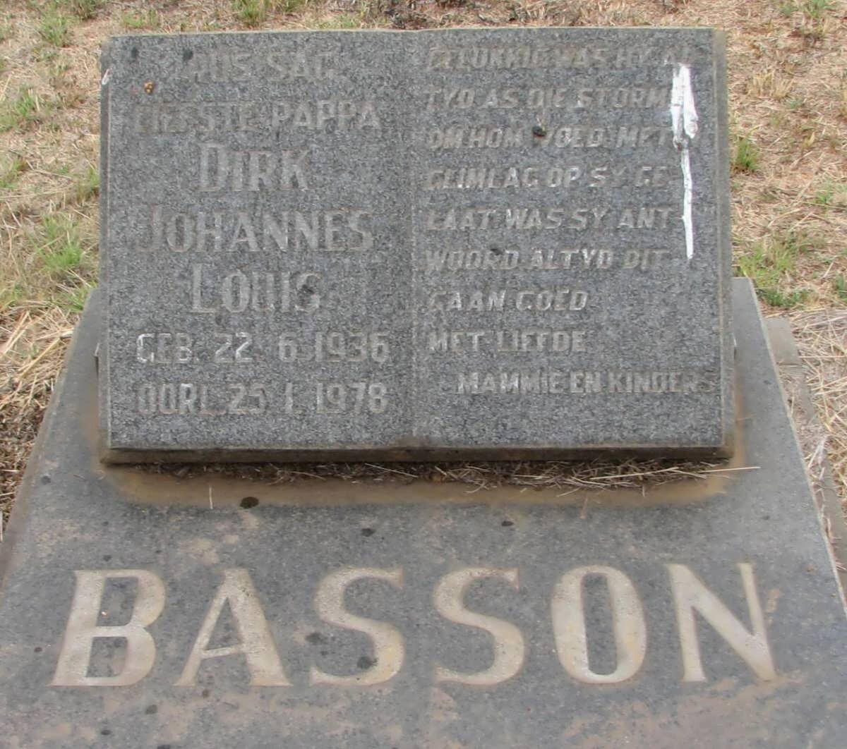 BASSON Dirk Johannes Louis 1936-1978