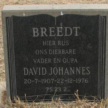 BREEDT David Johannes 1907-1976