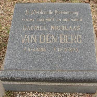 BERG Gabriel Nicolaas, van den 1898-1970