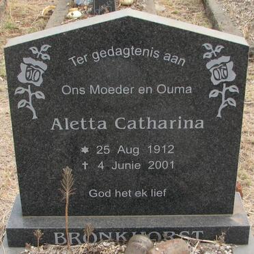 BRONKHORST Aletta Catharina 1912-2001