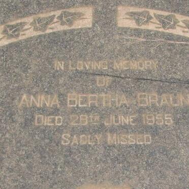BRAUN Anna Bertha -1955