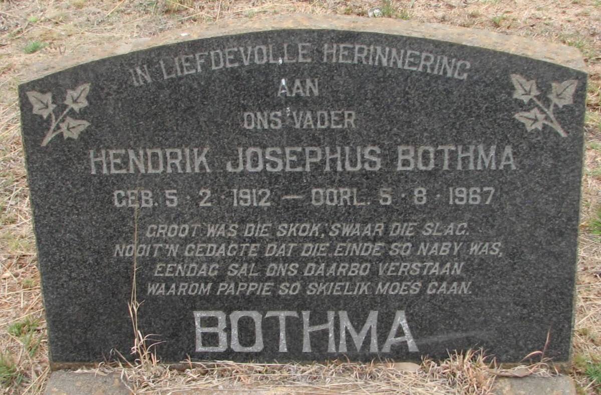 BOTHMA Hendrik Josephus 1912-1967