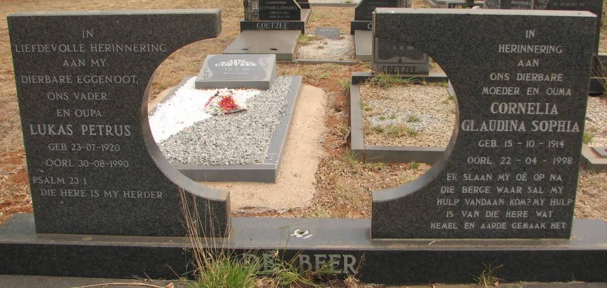 BEER Lukas Petrus, de 1920-1990 &amp; Cornelia Glaudina Sophia 1914-1998