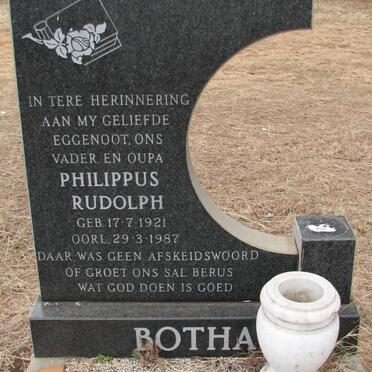 BOTHA Philippus Rudolph 1921-1987