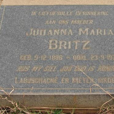 BRITZ Johanna Maria 1886-1972
