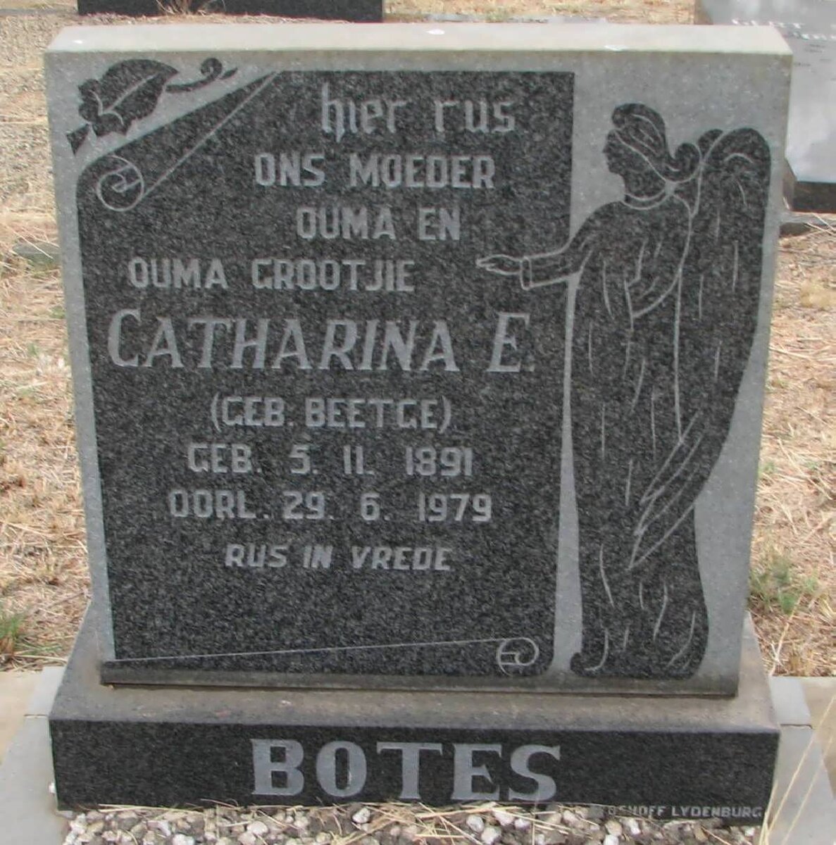 BOTES Catharina E. nee BEETGE 1891-1979