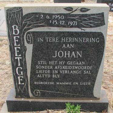 BEETGE Johan 1950-1971