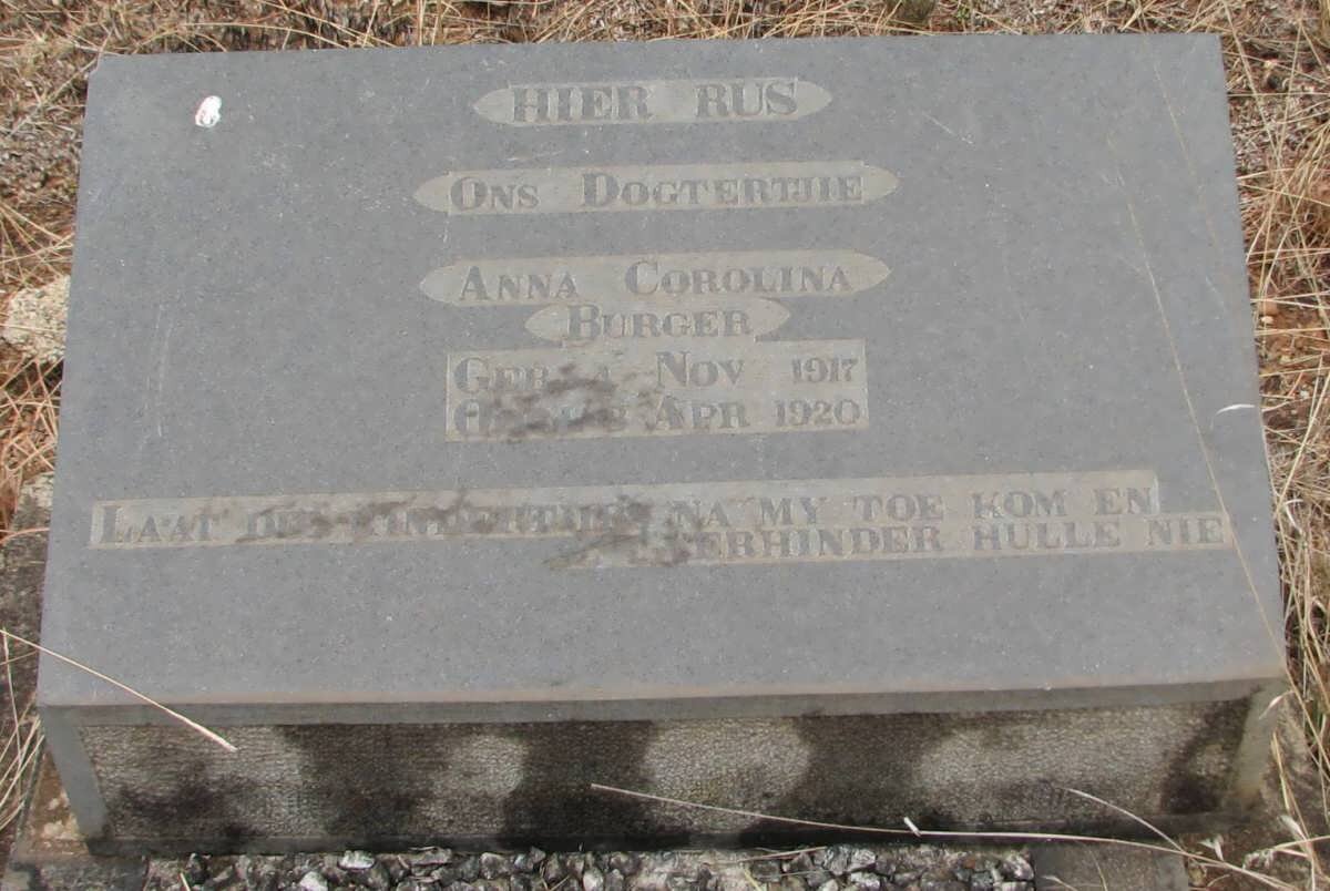 BURGER Anna Carolina 1917-1920
