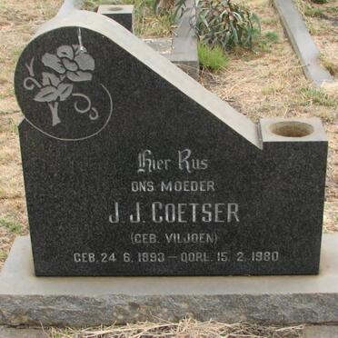 COETSER J.J. nee VILJOEN 1893-1980