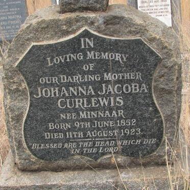CURLEWIS Johanna Jacoba nee MINNAAR 1852-1923