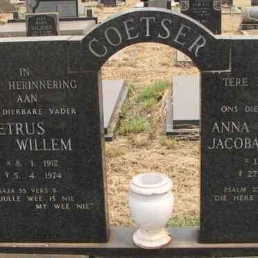 COETSER Petrus Willem 1912-1974 &amp; Anna Magrietha Jacoba Hendrika 1913-1974