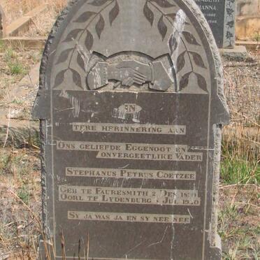 COETZEE Stephanus Petrus 1880-1940