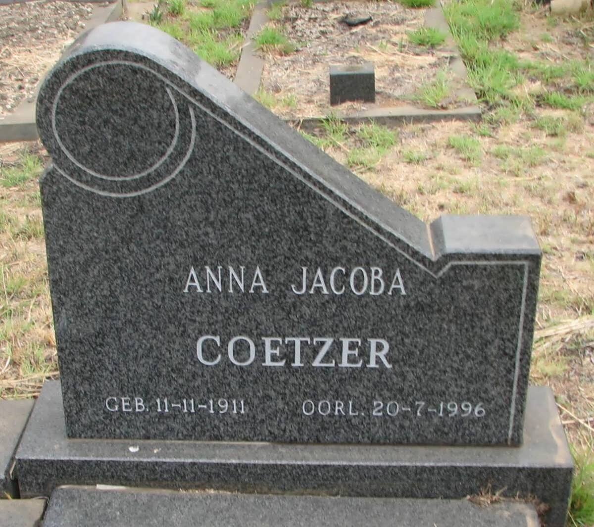 COETZER Anna Jacoba 1911-1996