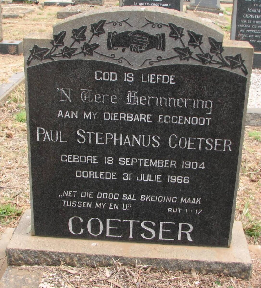 COETSER Paul Stephanus 1904-1966