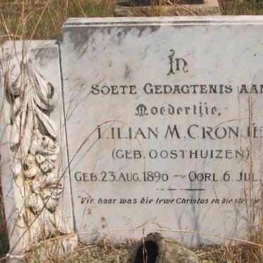 CRONJÉ Lilian M. geb OOSTHUIZEN 1896-1936