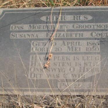 COETSER Susanna Elizabeth 1865-1950