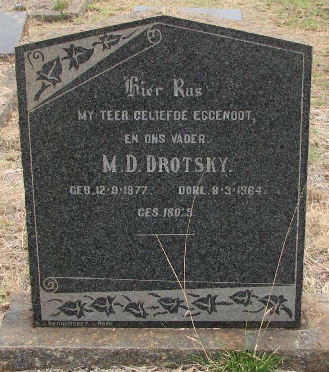 DROTSKY M.D. 1877-1964