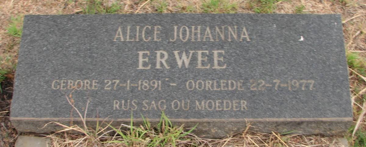 ERWEE Alice Johanna 1891-1977