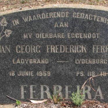 FERREIRA Jan George Frederick -1959