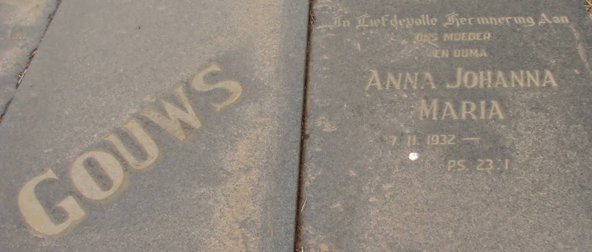 GOUWS Anna Johanna Maria 1932-